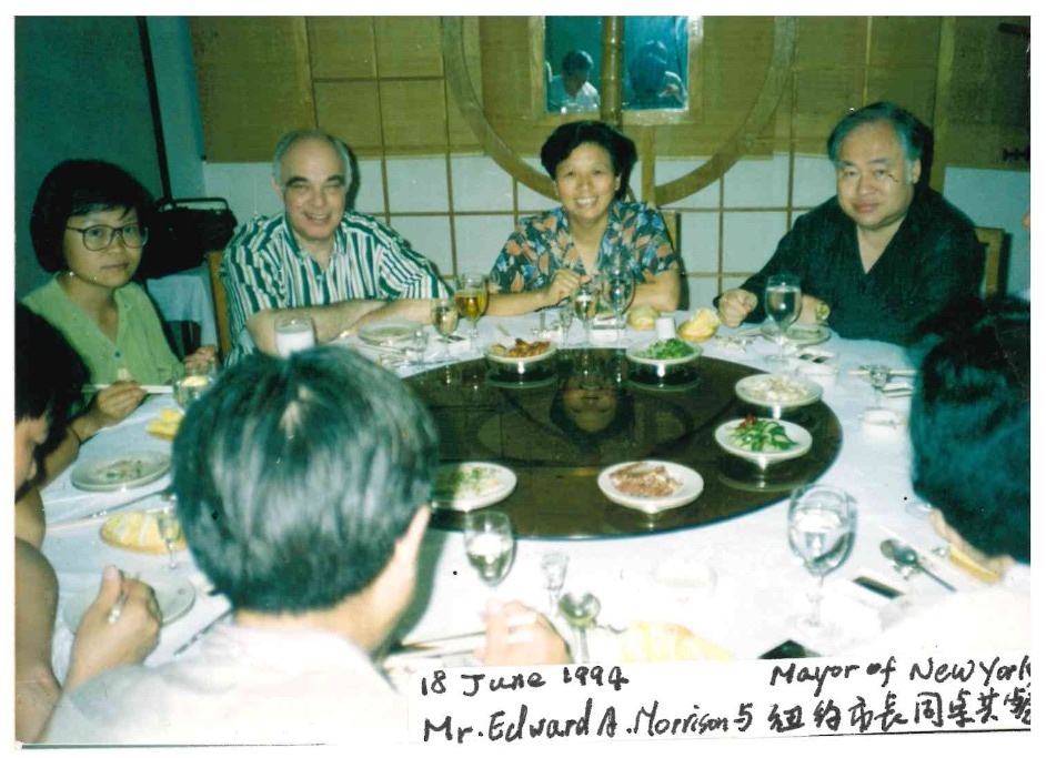 Nathalie participating in an international delegation in June 1994