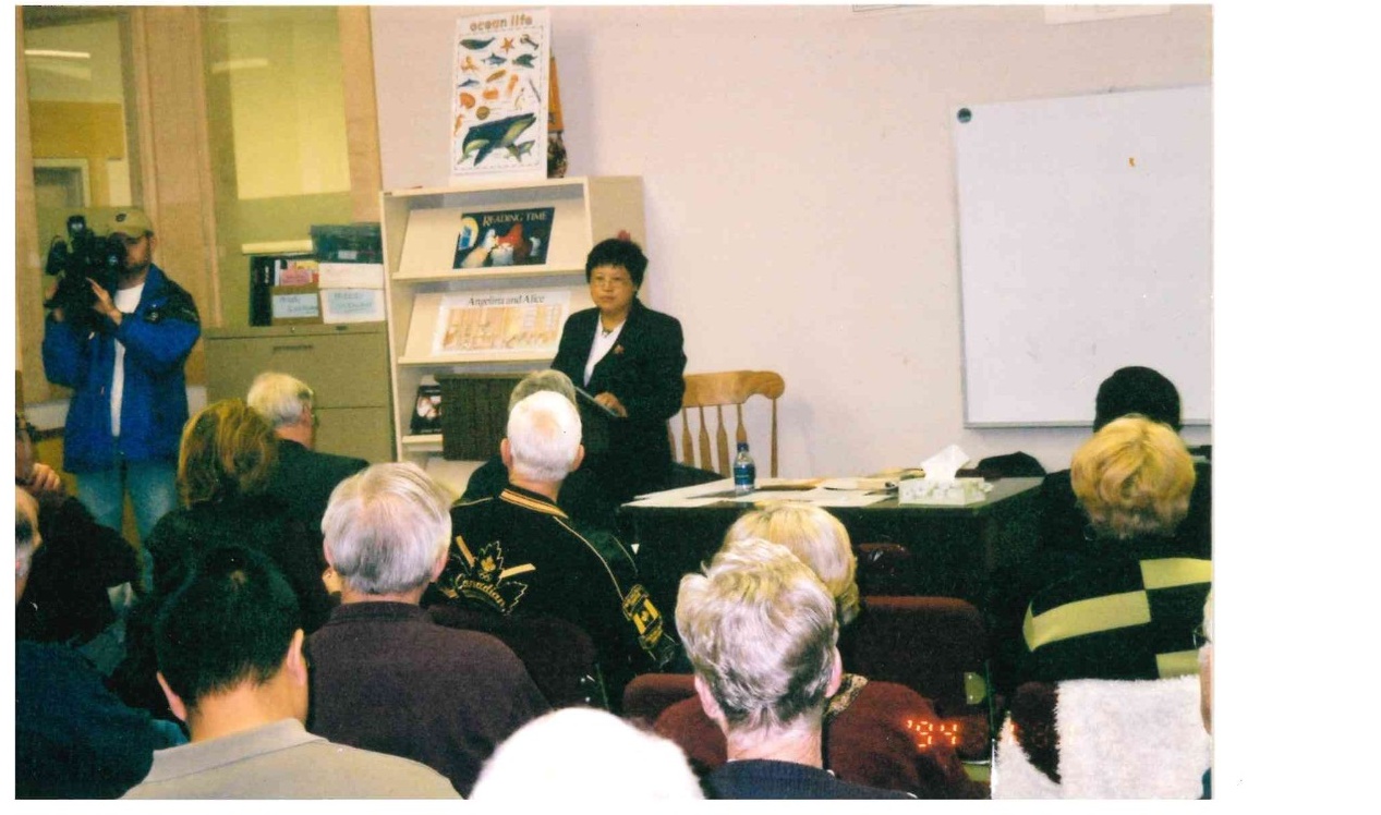 Nathalie at the Red Hill Library Cancer Open House in Hamilton